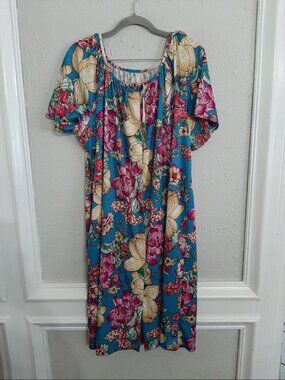Handmade tropical vintage housecoat robe patio housewife 60s lounge wear